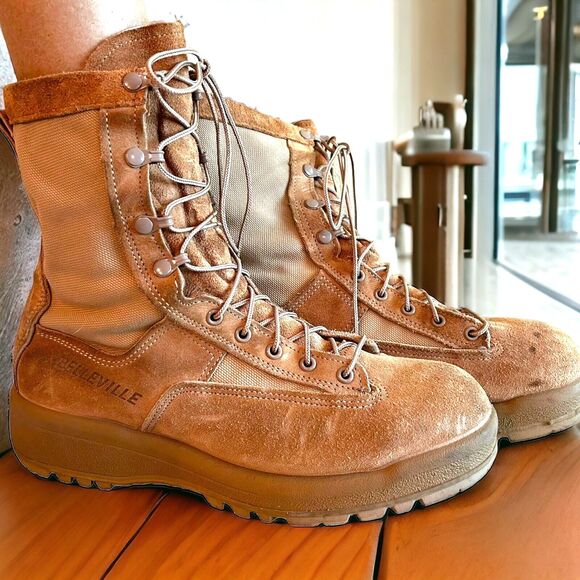 Belleville Other - Belleville Mens 790V Military High Top 8" Chunky Boots Brown Shoes Size 10.5R